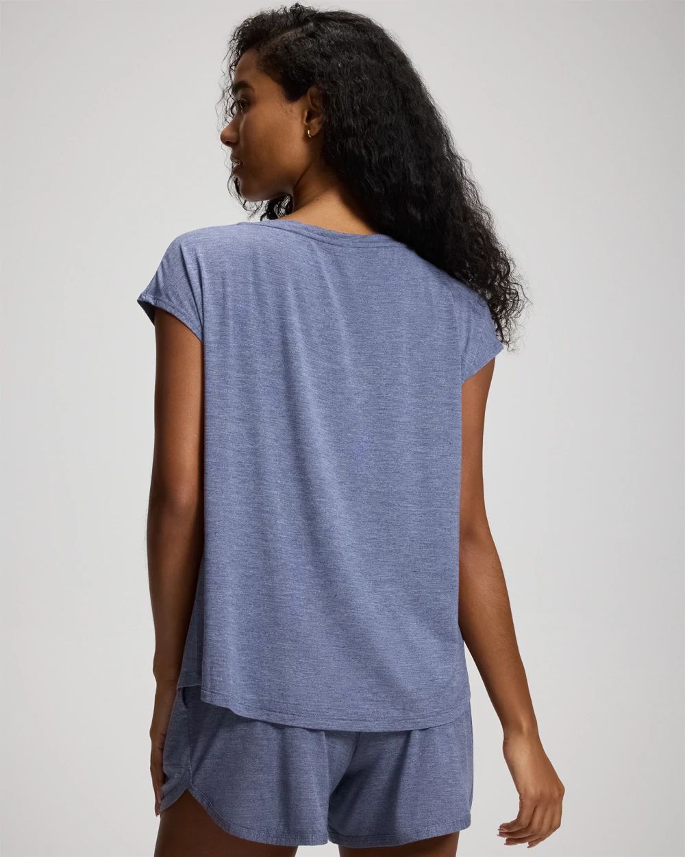 Cool Nights Short Sleeve Boat Neck Top