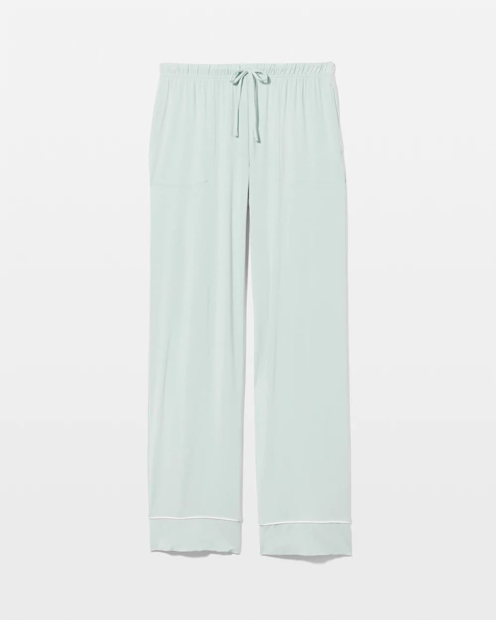 Solid Piped Pajama Pants