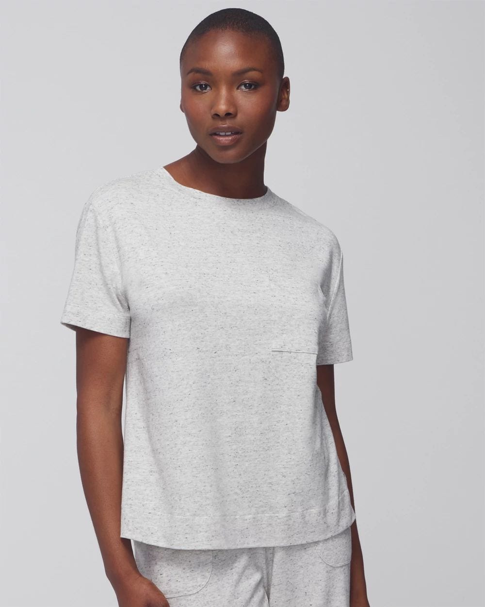 Most Loved Cotton Short-Sleeve Pocket Pajama Tee