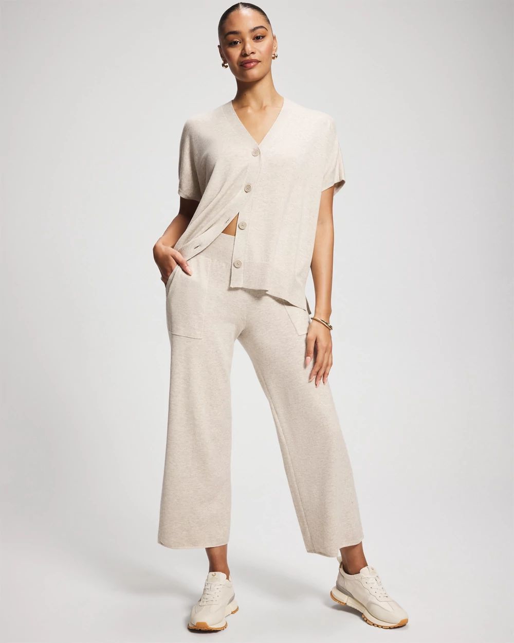 24/7 by Soma Recycled Yarn Wide Leg Crop Pants