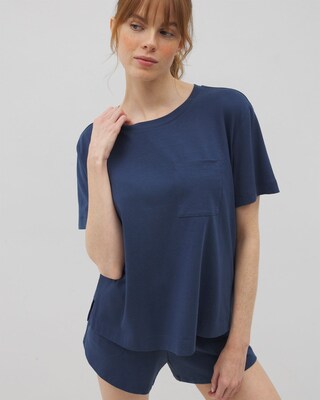 Short-Sleeve Pocket Pajama Tee