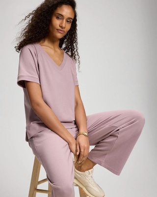 Essential Terry Short Sleeve Raglan Top click to view larger image.