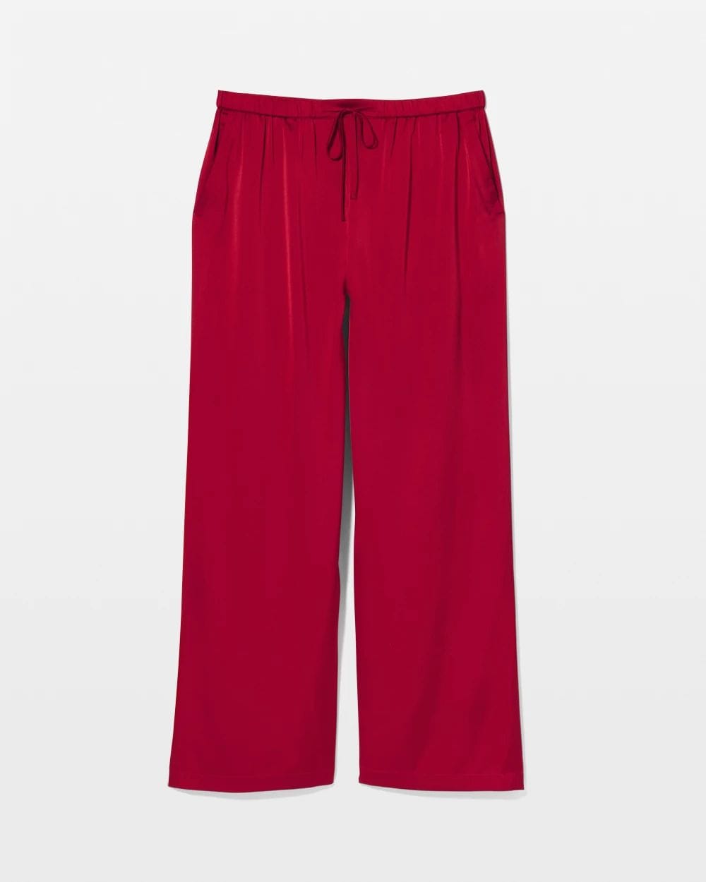 Satin Wide-Leg Pajama Pants