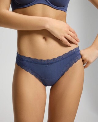 Cotton Rib Thong Panty