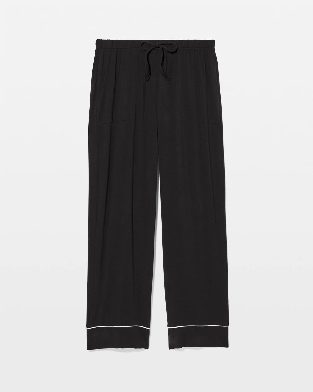 Solid Piped Pajama Pants click to view larger image.