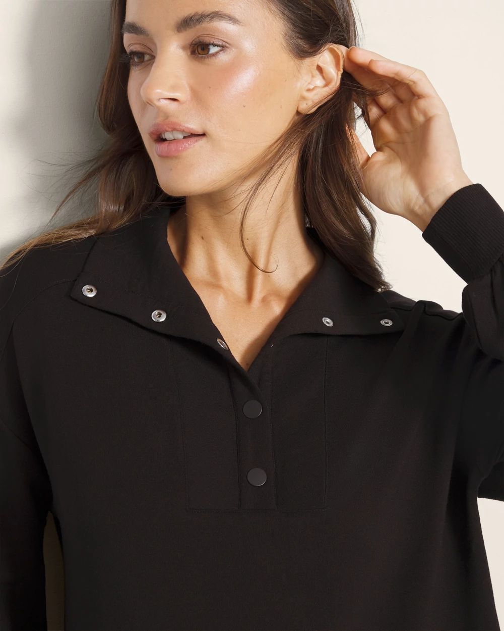 Ultra Soft Fleece Quarter-Snap Sweatshirt