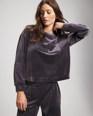 Velour Crewneck Sweatshirt click to view larger image.