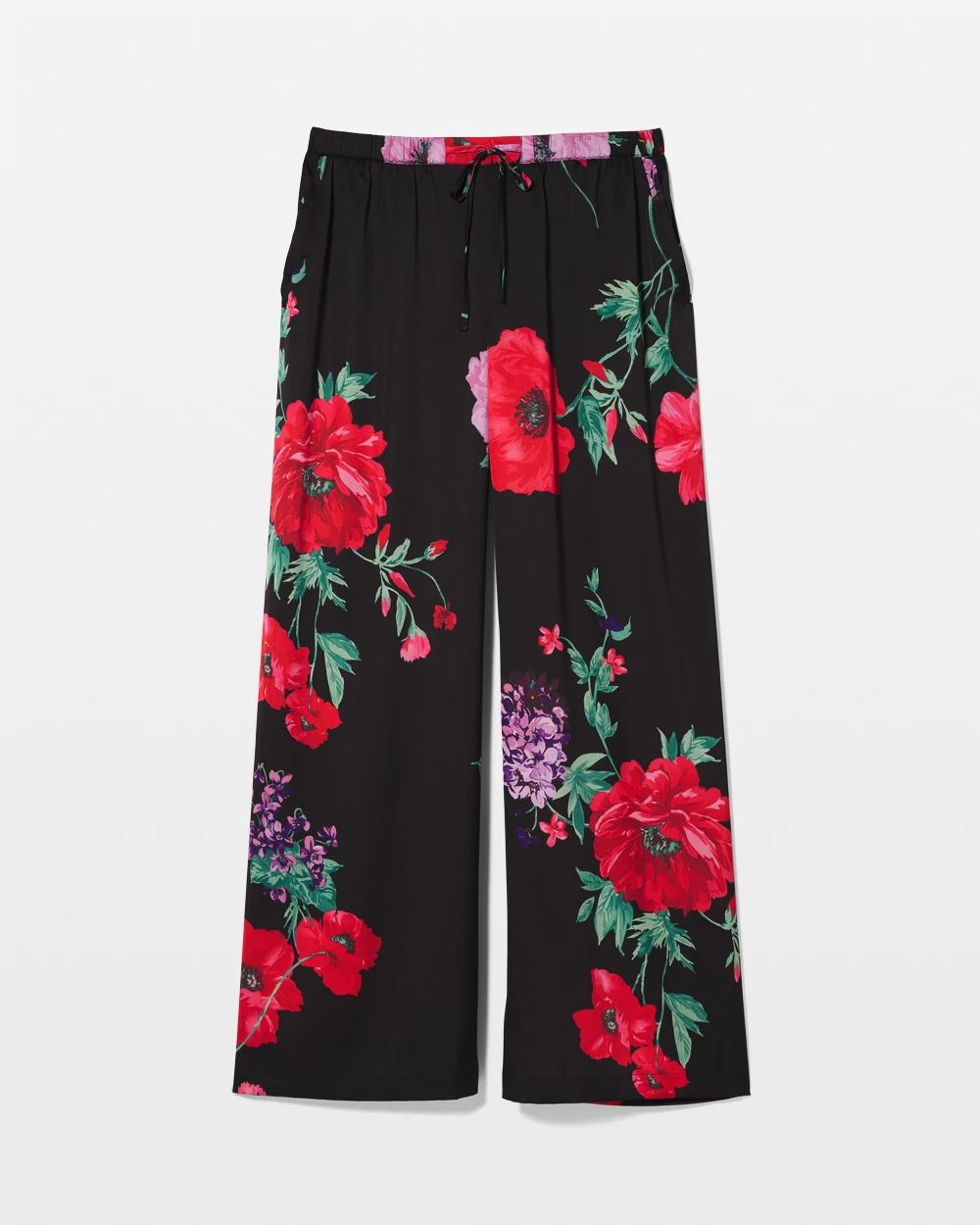 Satin Printed Pajama Pants