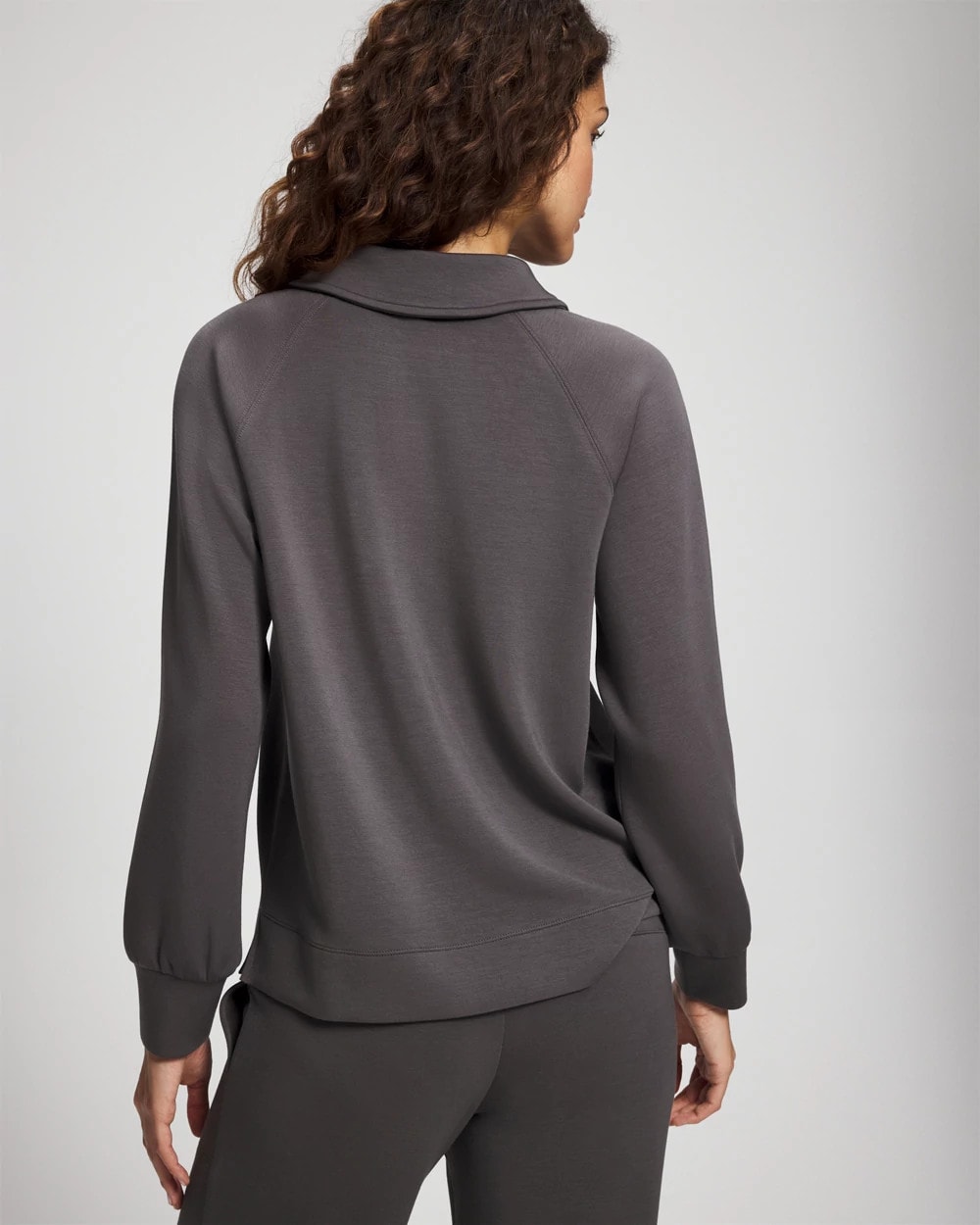 Modern Modal Collared Long Sleeve Top