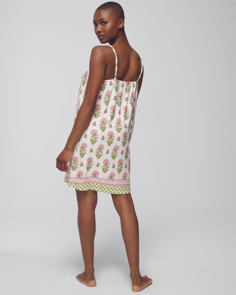 Cool Nights Smocked Neck Chemise