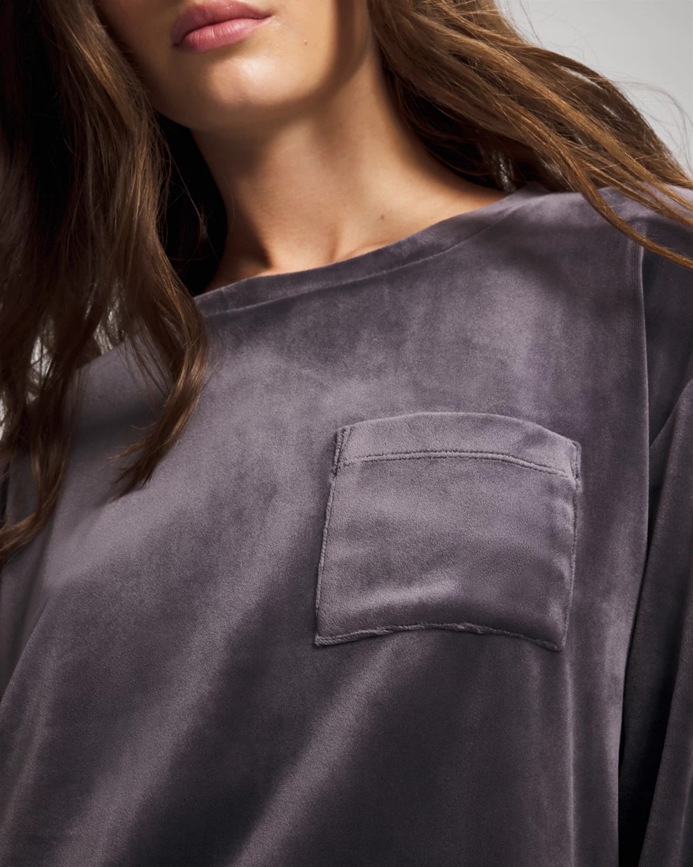 Velour Crewneck Sweatshirt