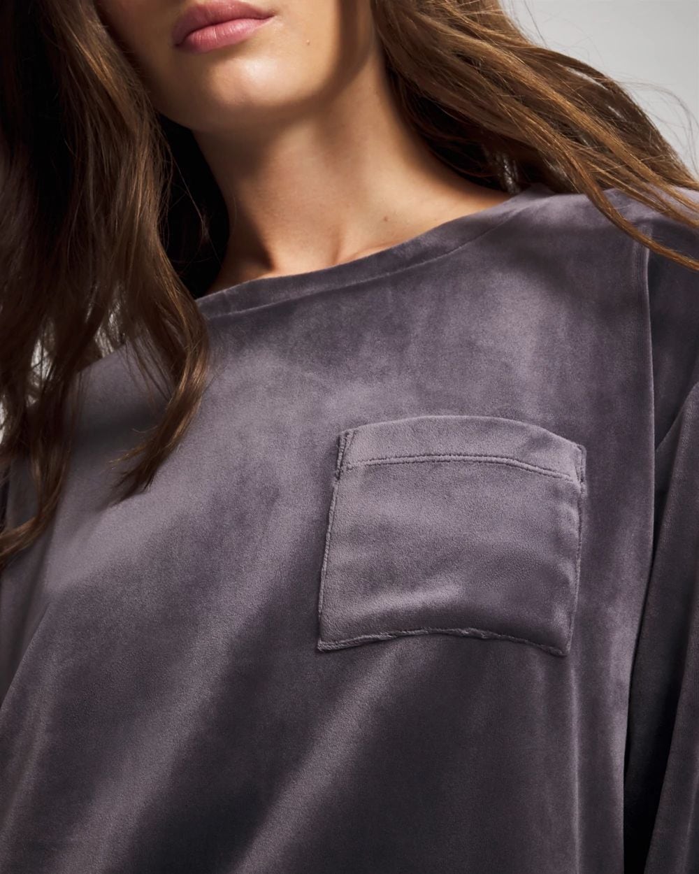 Velour Crewneck Sweatshirt