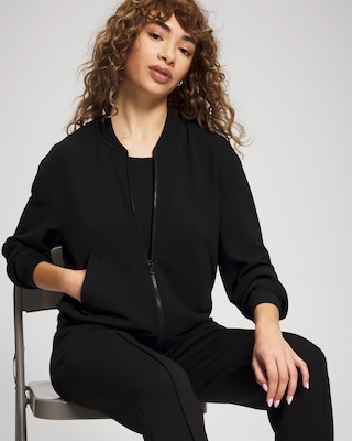 Modern Modal Bomber Jacket click to view larger image.