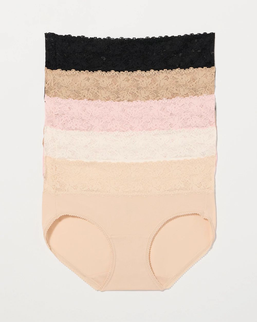 Embraceable Hipster with Perfect Lace Waist Panty 5-Pack