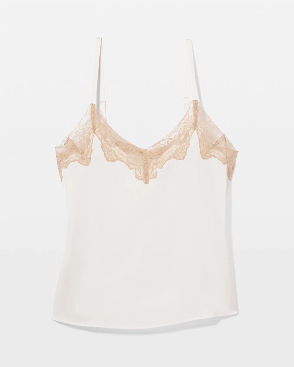Satin Lace Trim Pajama Cami