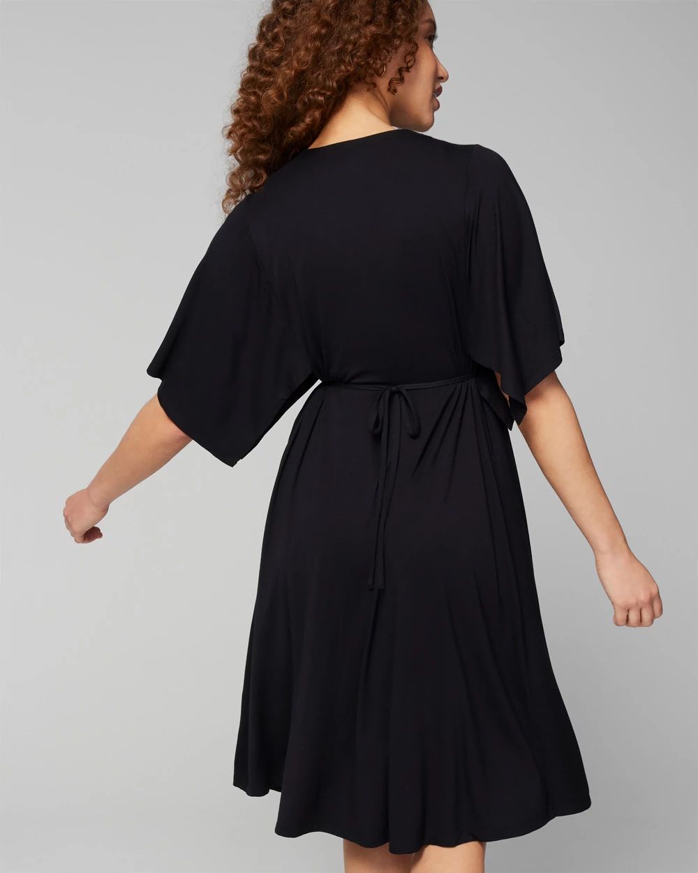 Soft Jersey Flutter Sleeve Short Bra Dress
