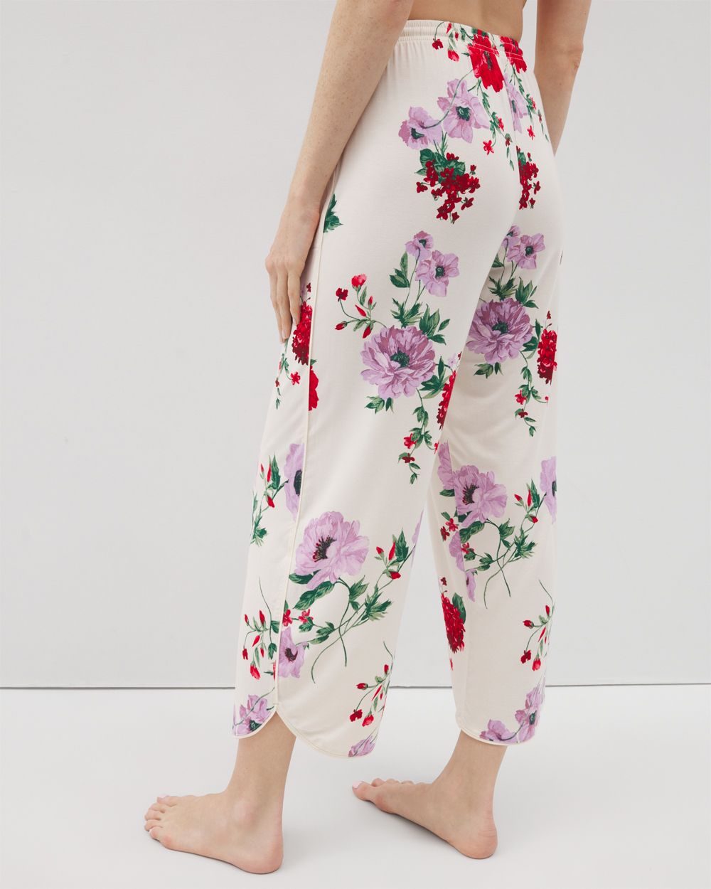 Cool Nights Piped Crop Pajama Pants