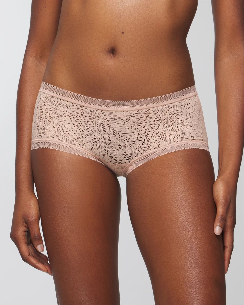 Soma Boyshort Panty with Stretch Lace