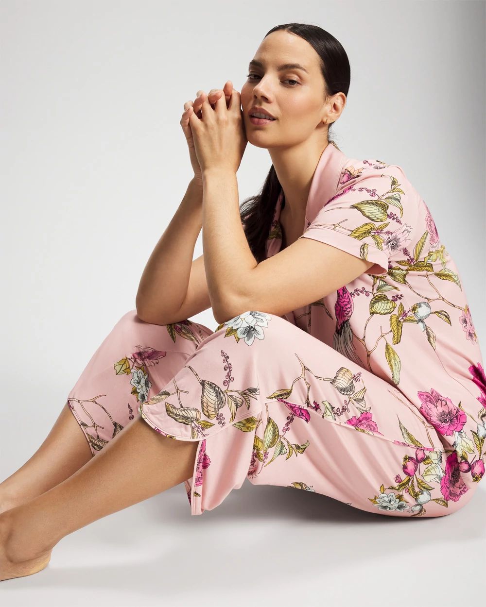 Cool Nights Piped Crop Pajama Pant
