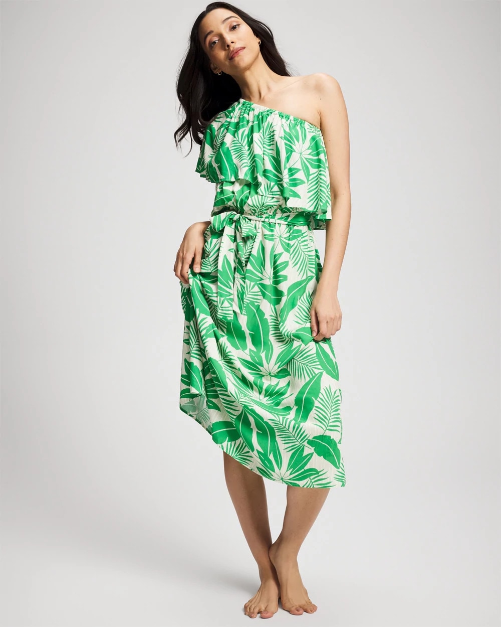 Island Time Ruffled Midi Dress