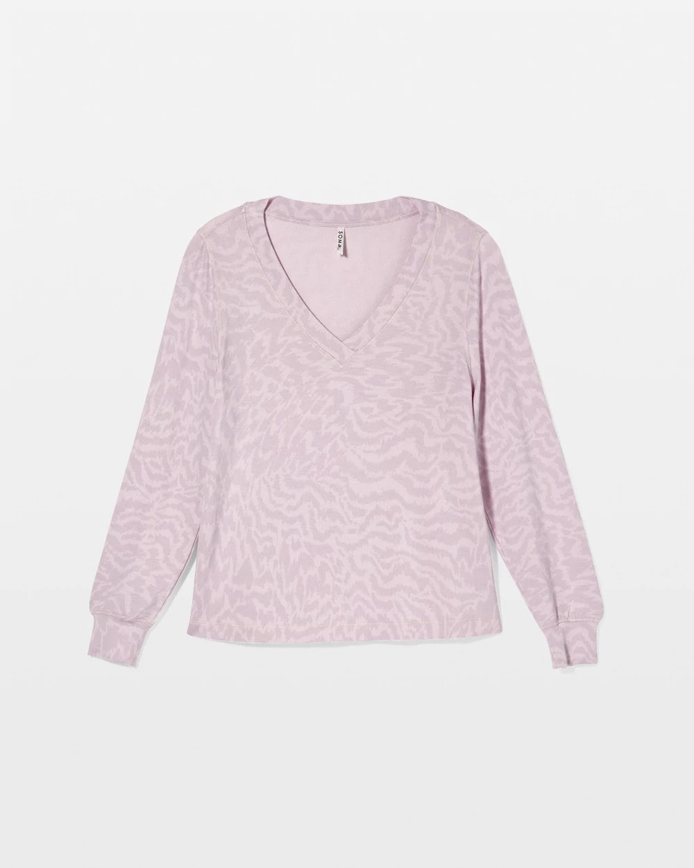 Long-Sleeve V-Neck Pajama Top