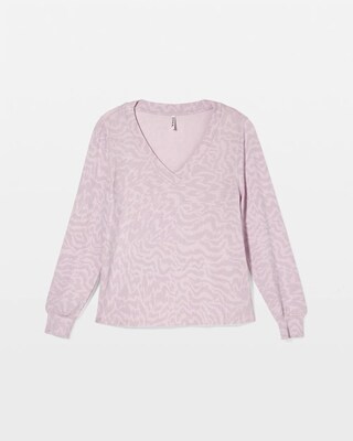 Long-Sleeve V-Neck Pajama Top click to view larger image.