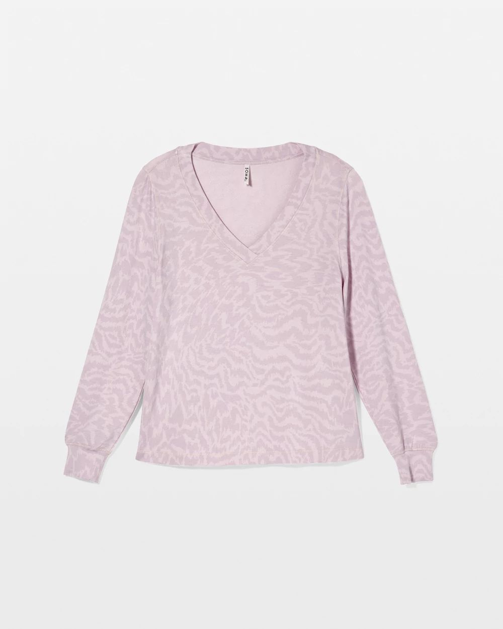 Long-Sleeve V-Neck Pajama Top click to view larger image.