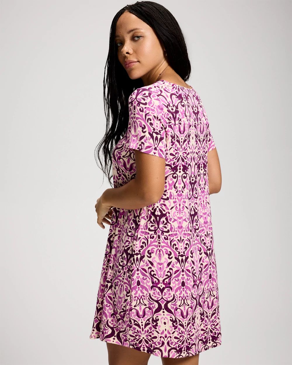 Cool Nights Short Sleeve Scoop Neck Sleepshirt