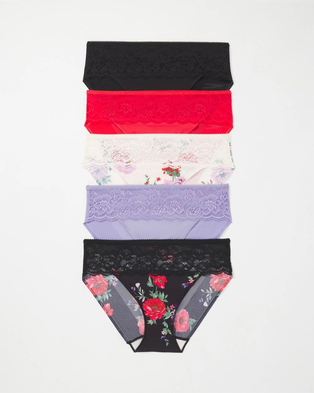 Vanishing Edge Hipster Panty with Lace 5 Pack