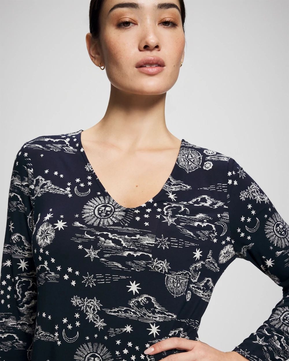 Long-Sleeve Sleepshirt click to view larger image.