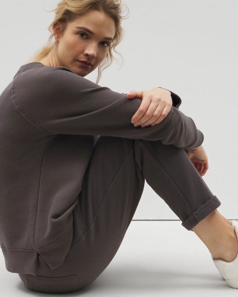 Cotton Terry Cropped Pants