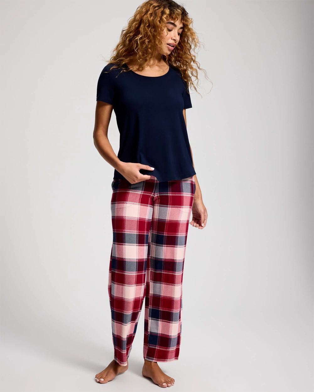 Cool Nights Packaged Short-Sleeve Pant Pajama Set