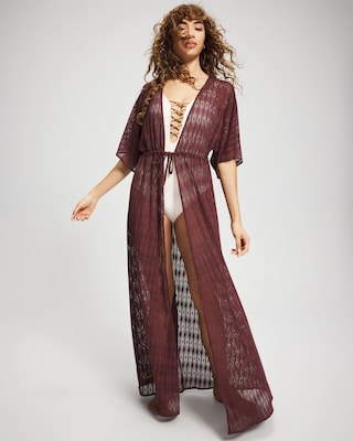 Sunkissed Crochet Open-Front Caftan