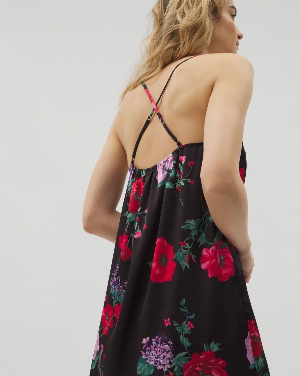 Satin Lace Trim Chemise