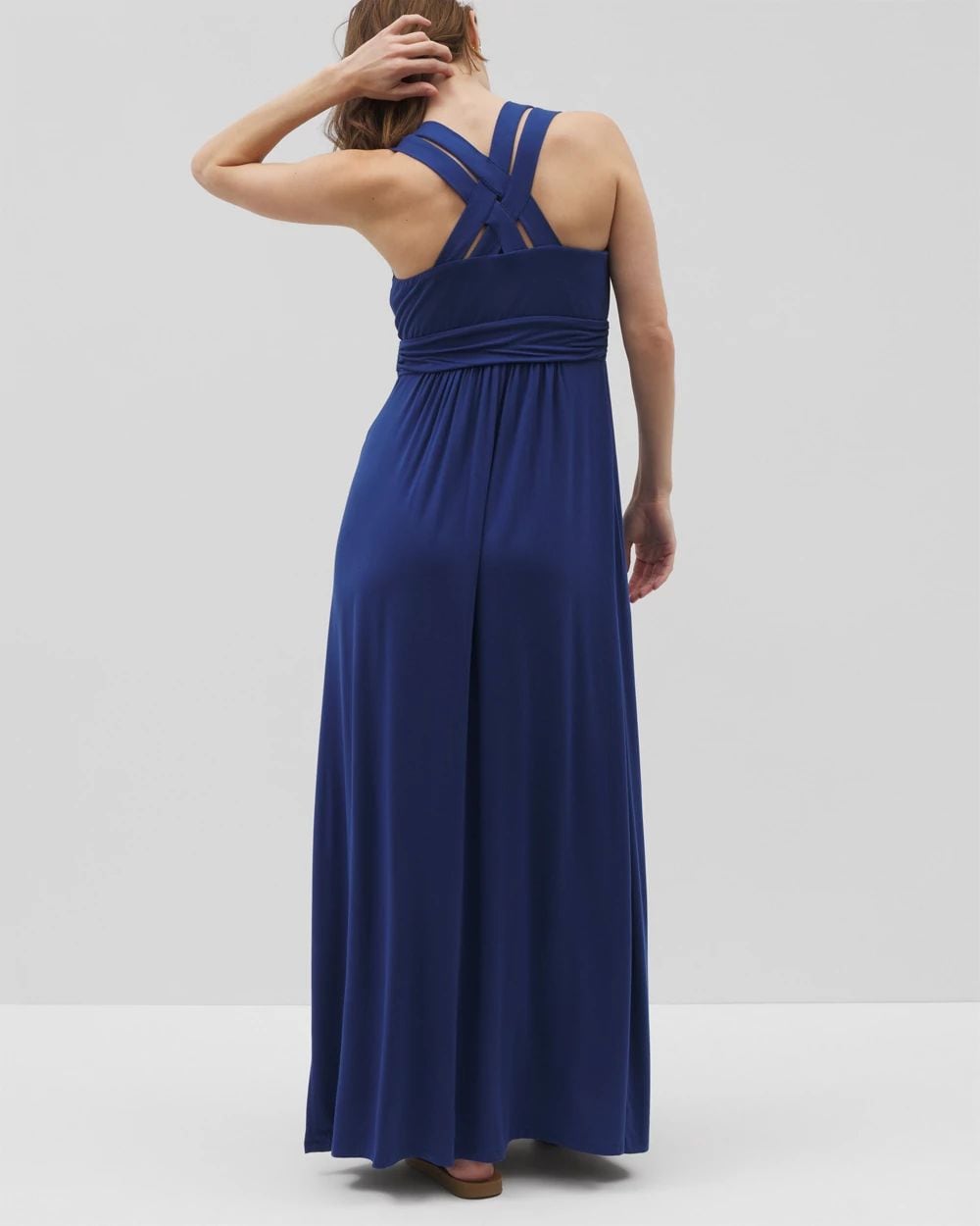 Soft Jersey Isla Cross Back Maxi Bra Dress