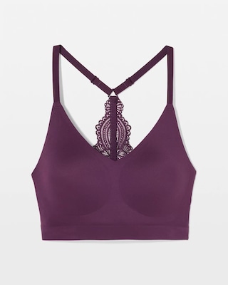 Racerback Bralette with Lace Back click to view larger image.