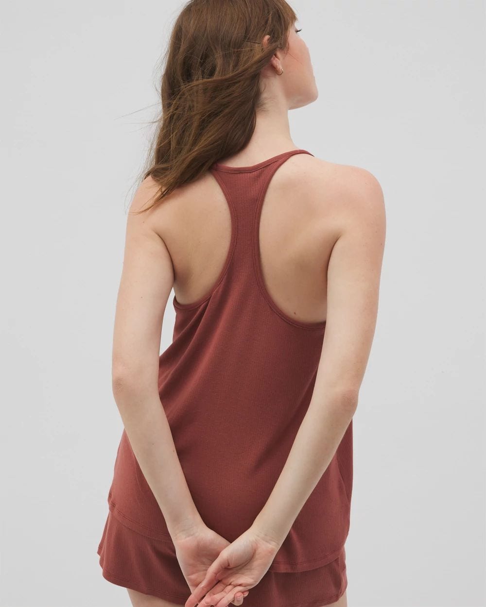 Lightweight Rib Knit Pajama Cami click to view larger image.
