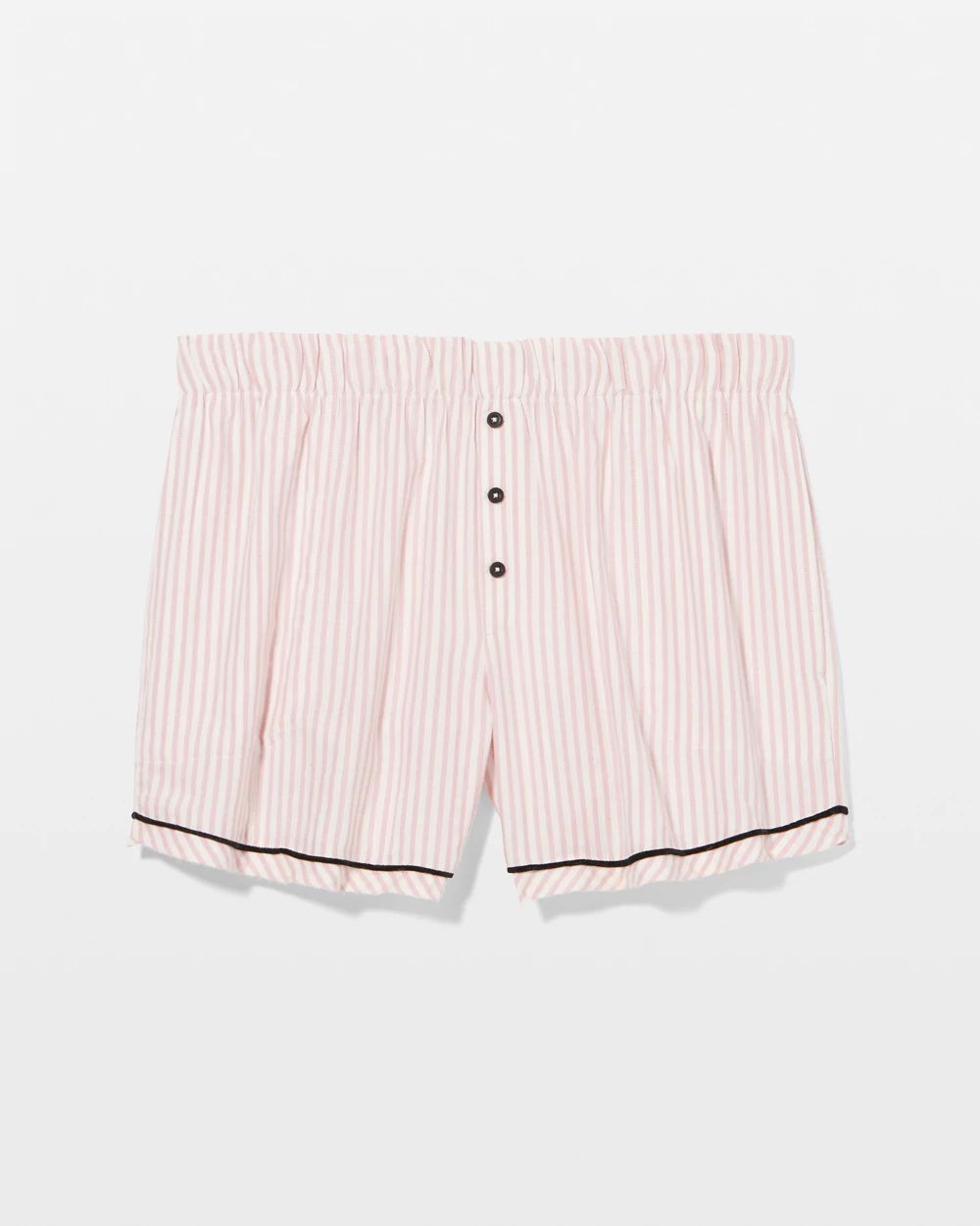 Velvet Piped Boxer Pajama Short click to view larger image.