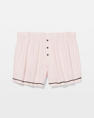 Velvet Piped Boxer Pajama Short click to view larger image.