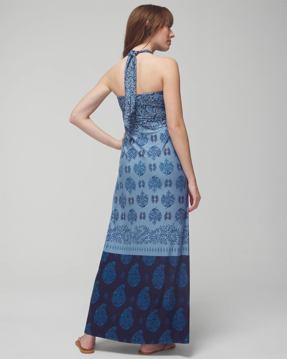 Soft Jersey Halter Maxi Bra Dress