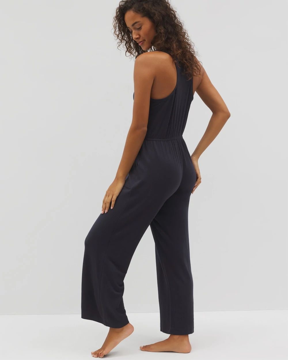 Lightweight Terry Crop Jumpsuit