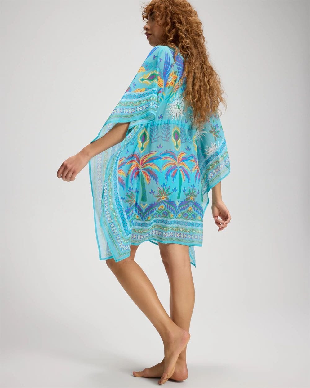 Bleu Rod Beattie Summer Solstice Chiffon Caftan Swim Cover Up