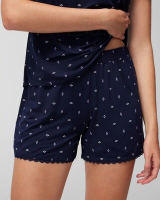 Lace-Trim Pajama Shorts