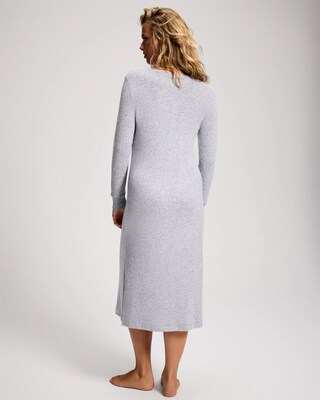 Relaxed Long-Sleeve Midi Sleepshirt click to view larger image.