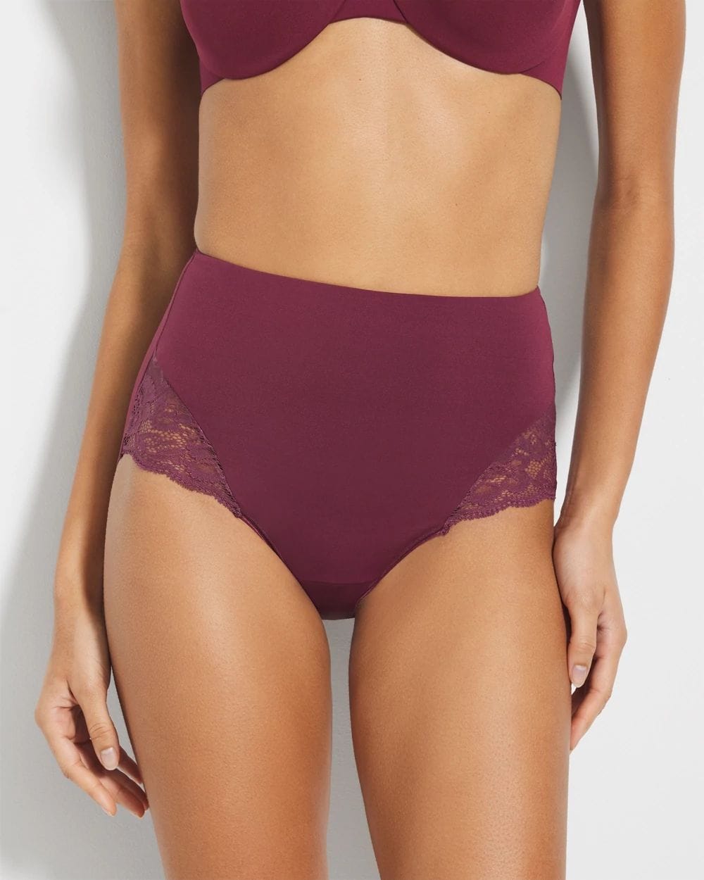 Vanishing Tummy High-Waist Brief Panty with Lace