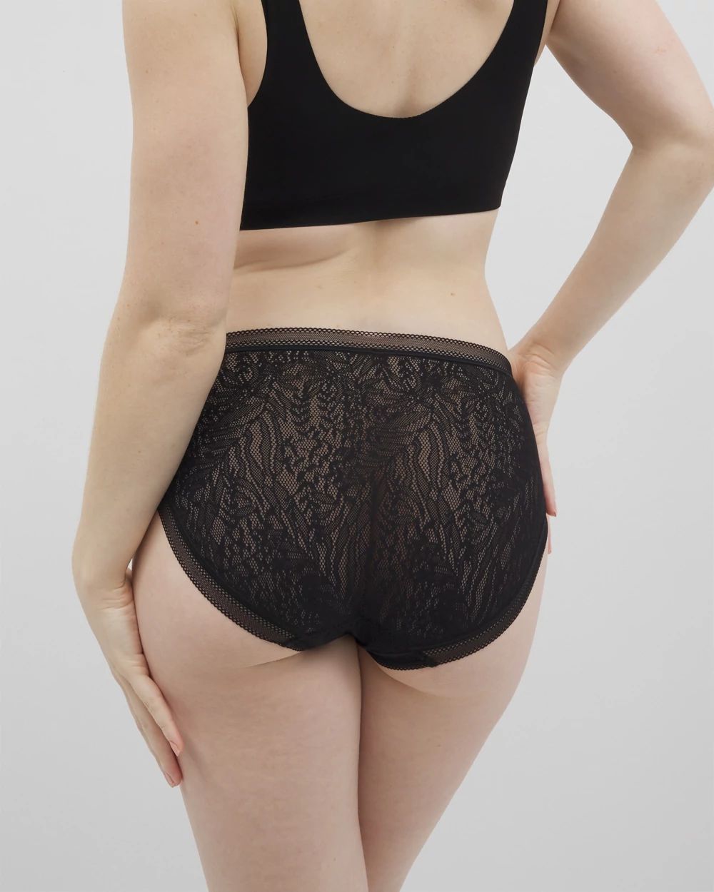 Soma High-Leg Panty with Stretch Lace click to view larger image.