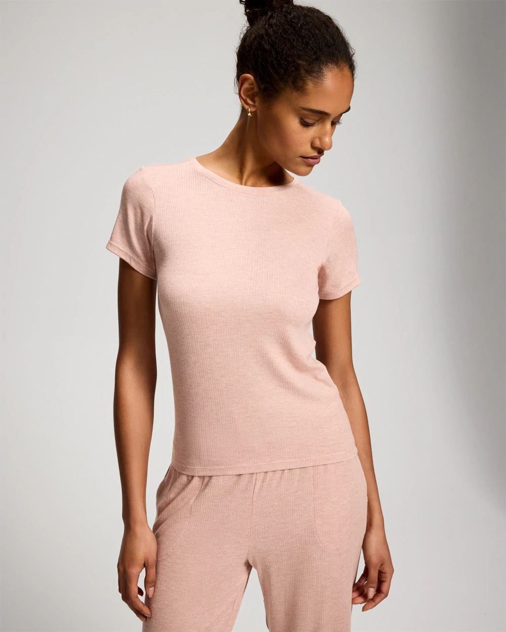 Lightweight Rib Knit Slim Fit Pajama Baby Tee