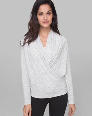 Draped Twist Long Sleeve Top
