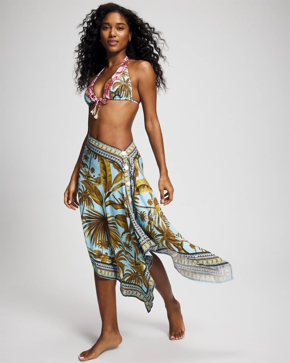 Bleu Rod Beattie White Lotus Pareo Cover Up