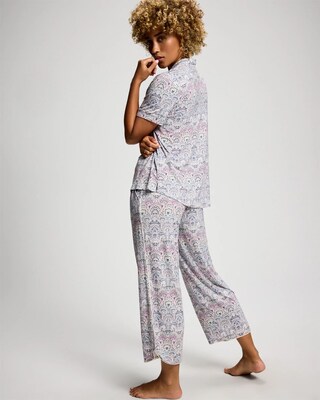 Piped Crop Pajama Pants click to view larger image.